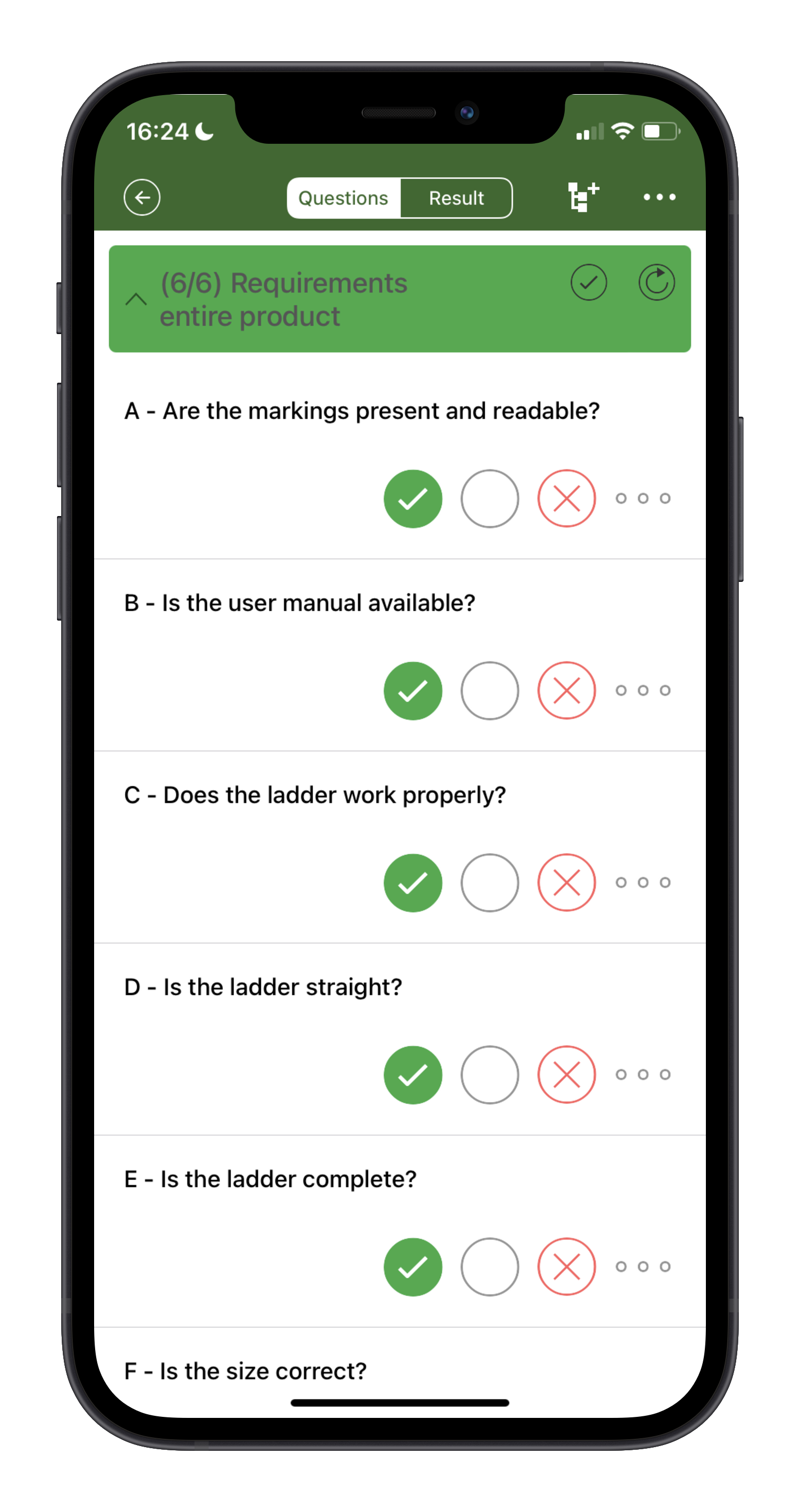 Centix Mobile Inspection question